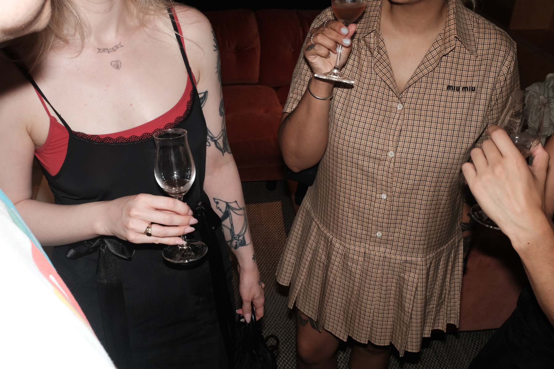 Guests with sake glasses